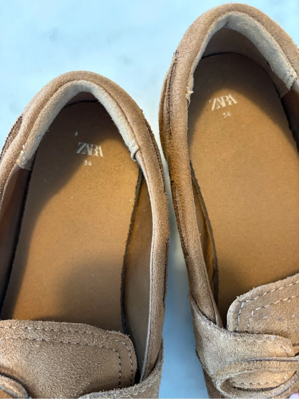 ZARA Girl’s Brown Tassel Moccasins with Multicolor Beads